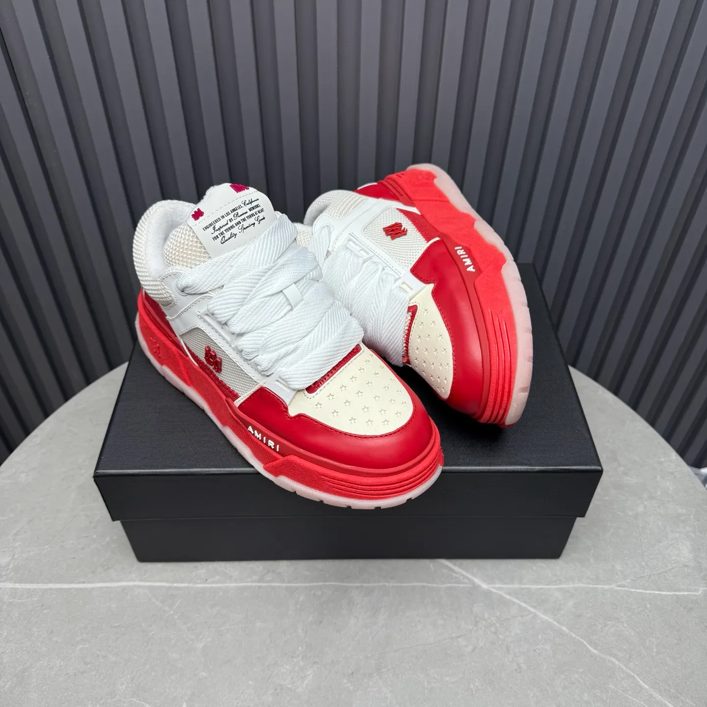 Men's shoes 💰660💰 AMIRI AMIRI trendy brand hot sale 🔥 Available all year round, couples 💑 Official website synchronization Imported fabrics 1⃣️ vs 1⃣️ replica, original factory special original sole, 35-45 (45. non-refundable)